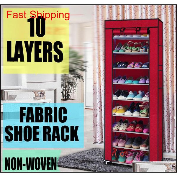 

10 tiers 9 lattices shoe rack shelf storage closet organizer qylnrs homes2011