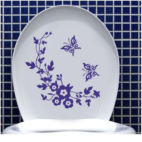 

butterfly flower bathroom wall stickers for home decor butterflies decoration wall decals for toilet decal sticker on bbyqqs