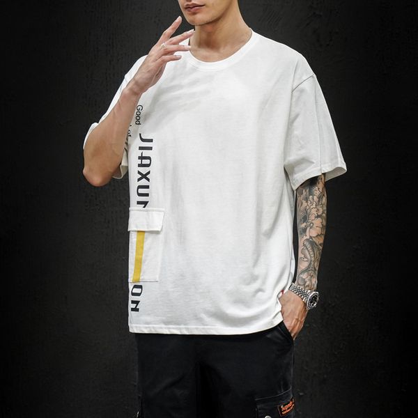

2021 new short sleeve t shirt men summer striped tshirt tees 3d print brand fashion clothes plus size m-5xl o neck p170, Black