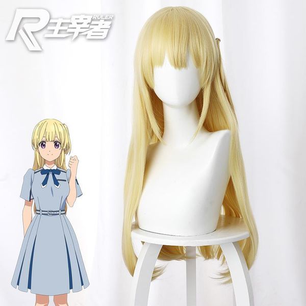 

the wigs virtual idol 22/7 fujima sakura cosplay yellow modelling long hair role play accessories1, Black