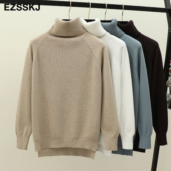 

turtleneck women sweater winter warm female jumper thick christmas sweaters ribbed knitted pullover pull hiver femme t200910, White;black