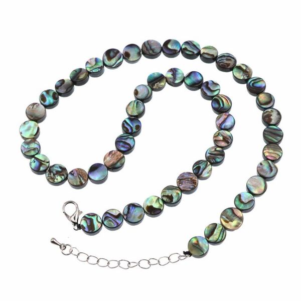 

4 type colorful natural abalone shell tassel pendant necklace short chain choker paua shells necklaces for women trendy gift b36, Golden;silver