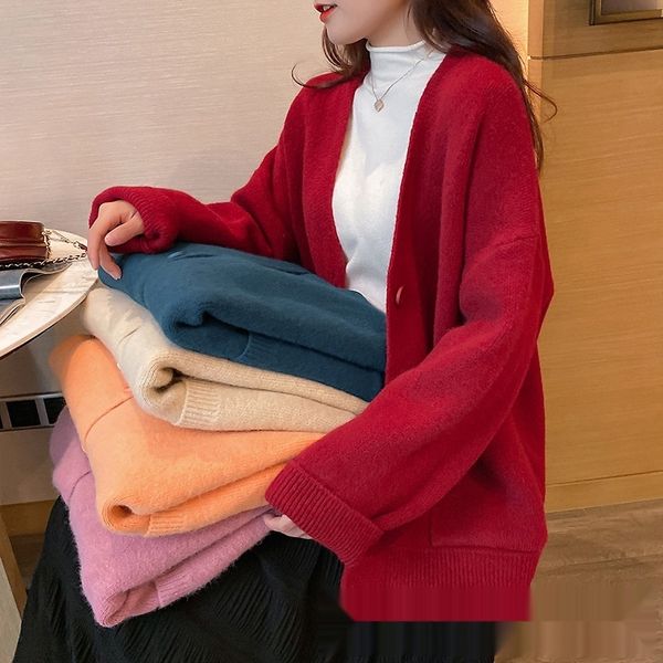 

thin miscellaneous coat wool thin sweater miscellaneous women's warm cardigan sweater warm coat women's wool cardigan 40esq, White;black