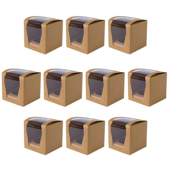 

10pcs kraft cake container premium party favors presents gifts cake box