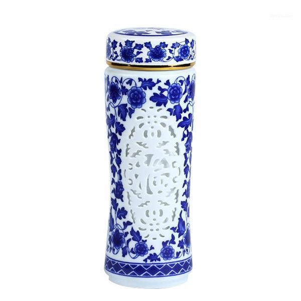 

water bottles 2021 ceramic mug with lid double liner hollow exquisite bone china cup car health cups1