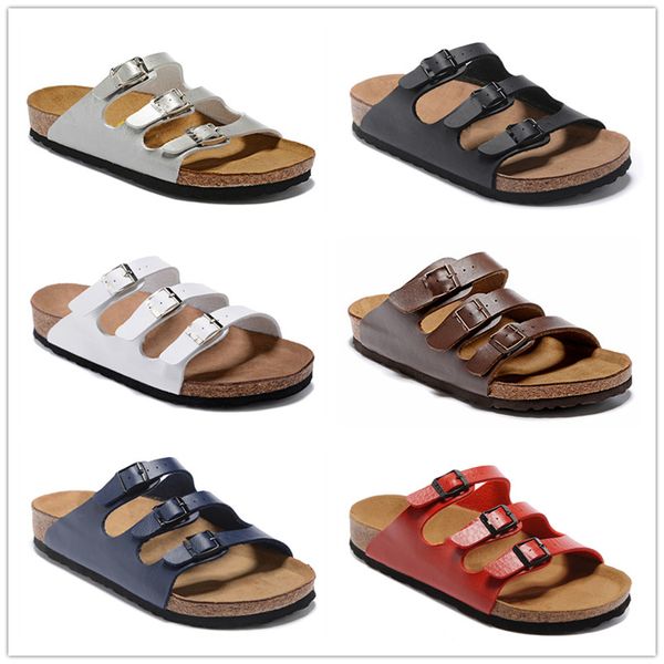 

Florida Arizona Mayari Cork slippers Hot sell summer Flip Flops Men Women flats sandals unisex casual shoes Beach slippers size 34-46, Red