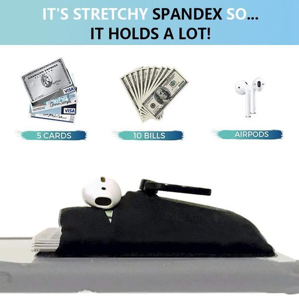 

3-in-1 adhesive sticker phone back cards spandex ring wallet mobile phone id card holder finger grip kickstand dual po jllfvz