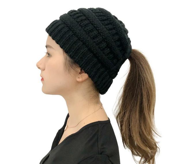 

зимняя criss cross cross ponytail beanie теплые шерстяные вязаные шляпа грязного креста крестовый хвост вязание шляпу женщины wint sqchlm dh