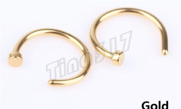 

nose rings body piercing fashion jewelry stainless steel nose hoop ring earring studs fake nose rings non piercing r bbywwh sport777