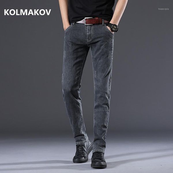 

2020 new arrival elastic fabrics men jeans classic fashion designer denim skinny jeans men's casual trousers1, Blue
