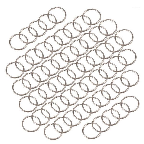 

60 pcs 20mm outside dia universal split key rings keychain holders1, Silver