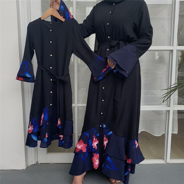 

kaftan dubai kids abaya turkey children hijab muslim dress abayas for women islam caftan qatar oman islamic clothing vestidos, Red