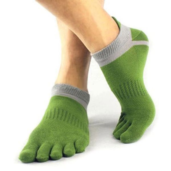 

6 colors men's cotton toe sock pure five finger socks breathable for dropshipping, Black