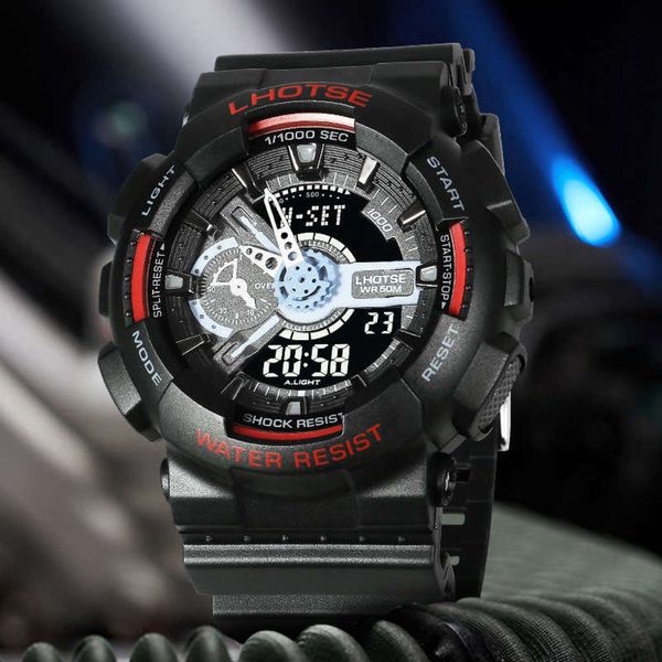 

sports multi-functional electronic and wolf keith boys girls ins fashion waterproof watch, Slivery;brown