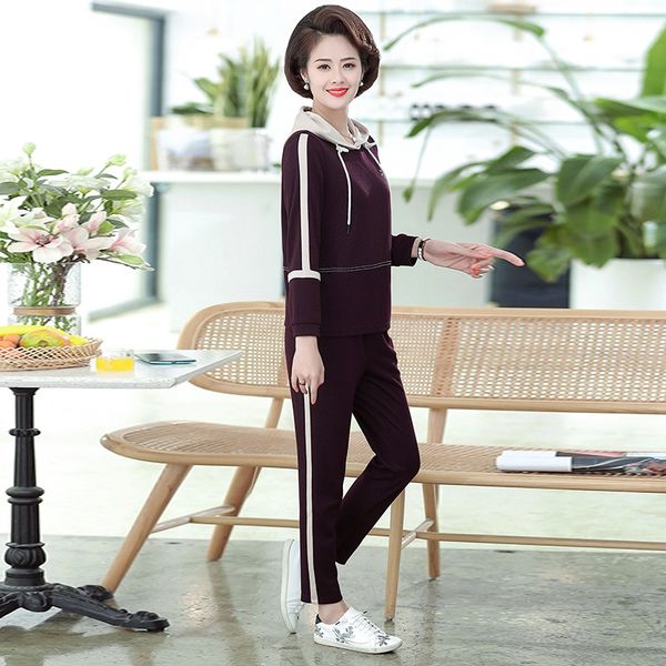 

матери весной два куска костюм западного стиля 40 лет 50 среднего возраста весной и осенью свитер пальто пальто свитер coatmiddle пожилого и, Gray