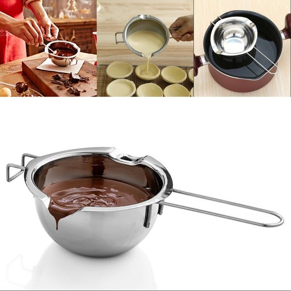 

new stainless steel chocolate melting pot double boiler milk bowl butter candy warmer pastry baking tools 148 g2