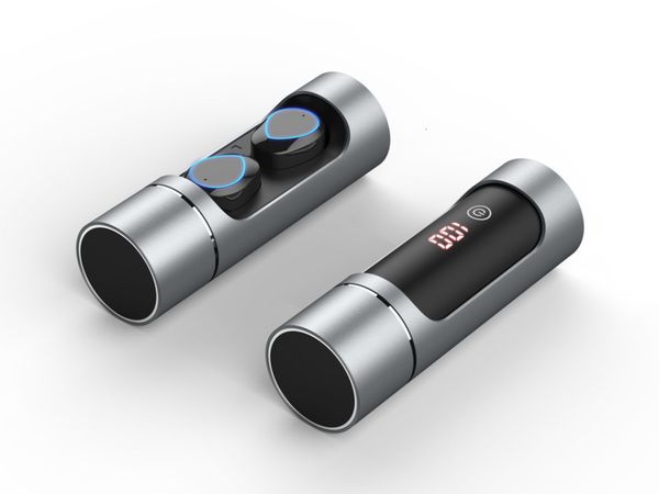 

k-08 wirels bluetooth 5.0 digital display power charging bin sports headset