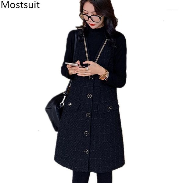 

l-4xl autumn winter women 2 piece sets plus size black and single-breasted vest dress suits elegant ladies vintage set 20191, White