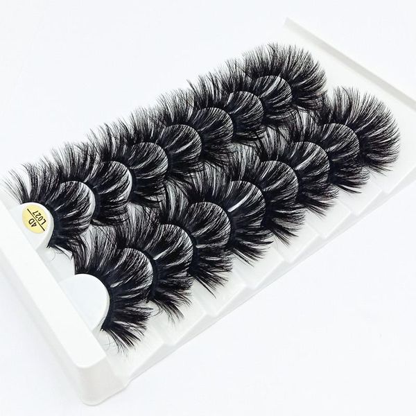 

false eyelashes 7/8 pairs 3d mink lashes 25mm dramatic volume natural long silk beauty makeup eyelash extension tool