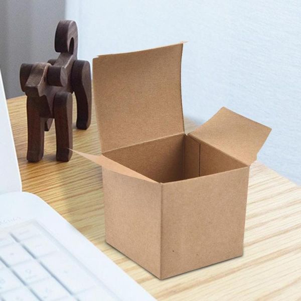 

kraft paper box folding candy box christmas wedding candy cupcake boxes 50pc #2s101