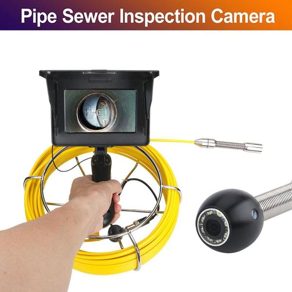

20m 5 inch 17mm handheld industrial pipe sewer inspection video camera ip68 waterproof drain pipe sewer inspection camera system