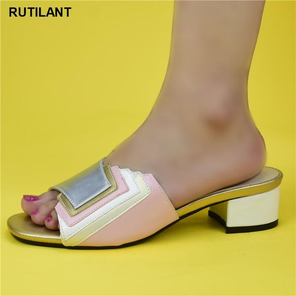 

new fashion spring summer gold colors without bag pumps super mids heels italian women wedding for party ladies sandals, Black