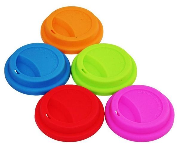 

grade mug lids creative food 9cm silicone reusable tea coffee cup lid anti-dust airtight seal cover for 12oz/16oz cups epacket