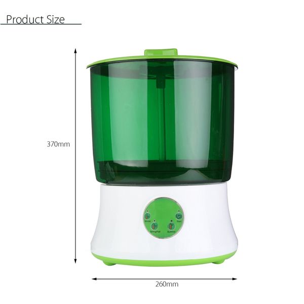 FreeShipping Digital Home DIY Бобовые Ростки Maker 2 Layer Автоматическая электрическая Germinator Семя Овощной Саженец Рост ковша