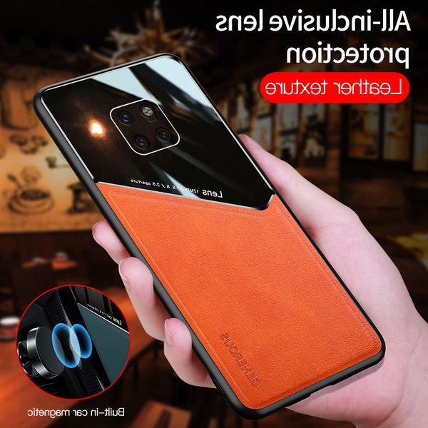 

luxury car magnetic case for huawei p40 p30 p20 mate 30 pro lite honor 20 30s 9x y9 2019 ultra-thin leather protection cover