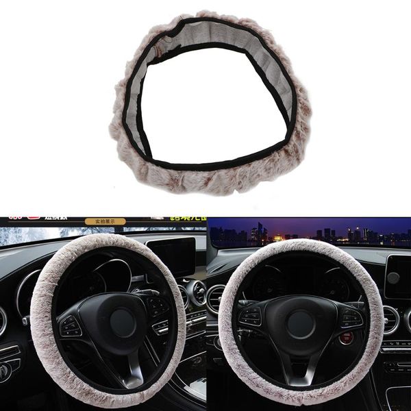 

auto interior accessories car-styling winter warm covers soft plush covers universal car steering wheel cover