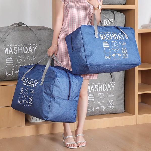

storage bags foldable bag flamingo print clothes blanket quilt organizer cloud transparent travel luggage