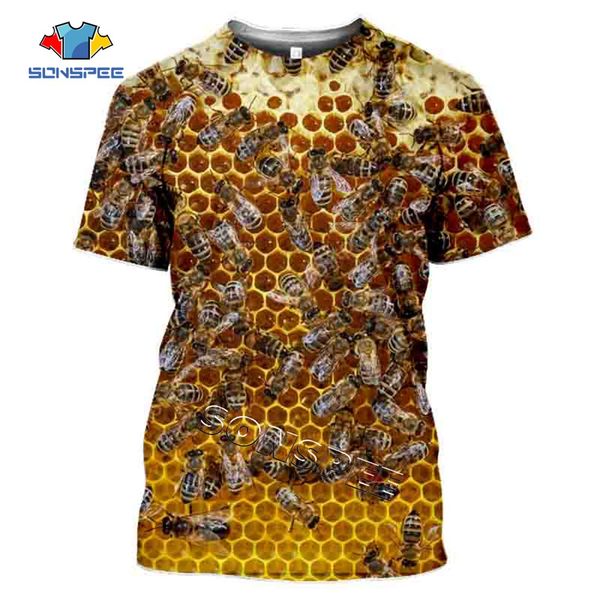 

summer insect bee print 3d print shirts aesthetic oversized hentai men clothing