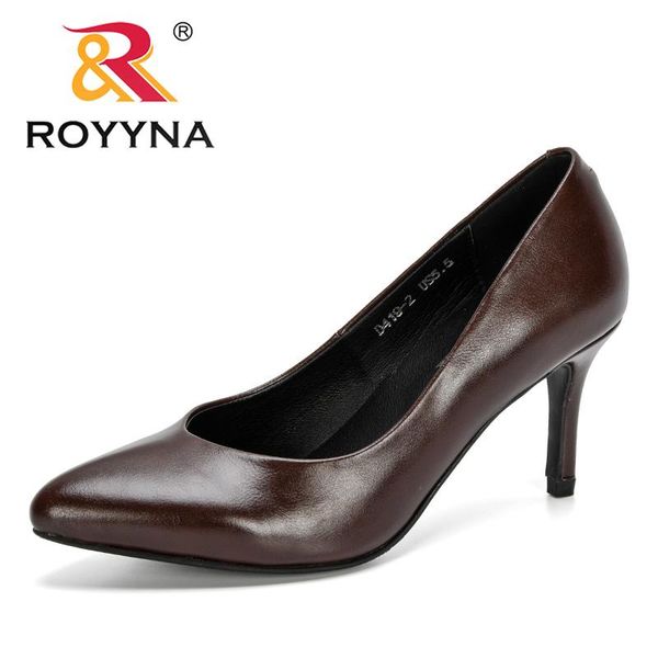 

royyna 2020 new arrival high heels women pumps pointed toe stiletto woman shoes wedding shoes office career elegant pumps ladies, Black