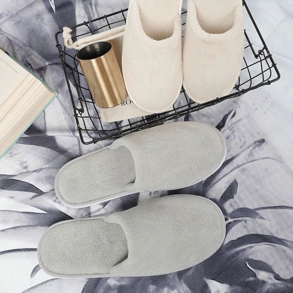 

5/ pairs disposable slippers men business travel passenger shoes home guest slipper l beauty club washable shoes slippers #yu14, Black