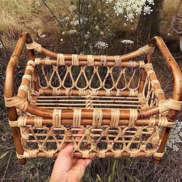 

caps & hats po wood basket weaving prop accessories faux fur filler sofa bed pot baby fotografia born pography backdrop bucket, Yellow