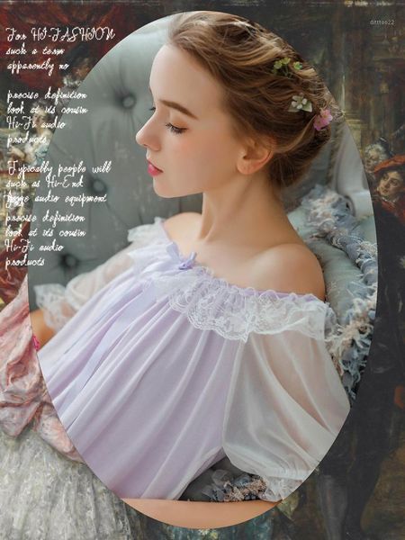 

women's sleepwear long nightwear white lace vintage princess dress medieval nightgown european-style beautiful vestidos1, Black;red