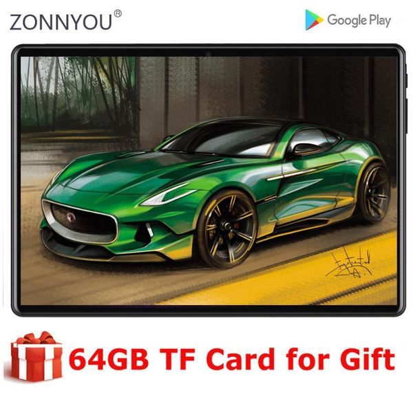 

new 4g lte phone 5g wifi tablet global version 2.5d glass android 9.0 os 10 inch tablet 8 cores wifi gps 10.1"+gifts1