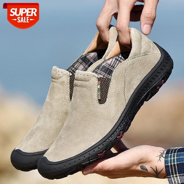 

XPAY Men Shoes Leather Casual High Quality Loafers Breathable Flats Soft Light Shoes Fashion Men's outdoor Footwear Big Size #ao5z