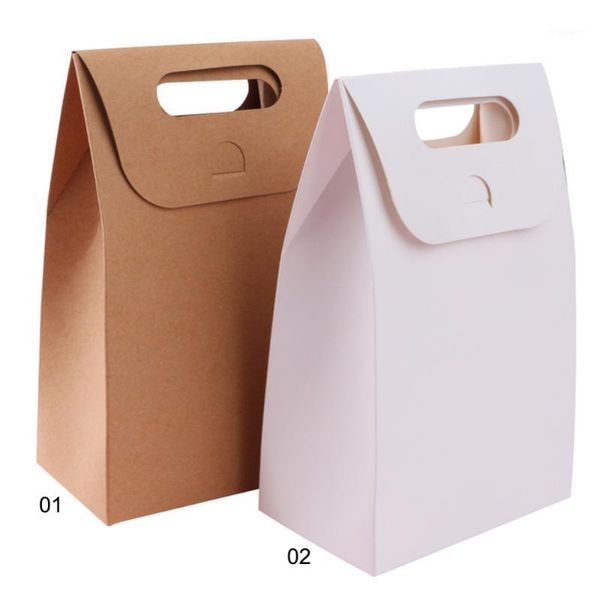 

gift wrap 20pcs brown kraft paper candy cupcake bag wedding cookies cake packaging recyclable bread party shopping bags1