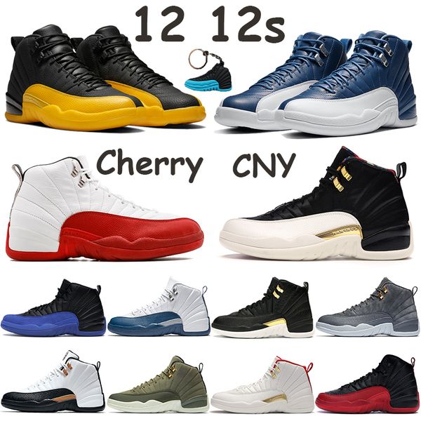 

high jumpman 12 basketball shoes 12s indigo cherry university gold white university red cny 2019 black royal blue flu game mens sneakers