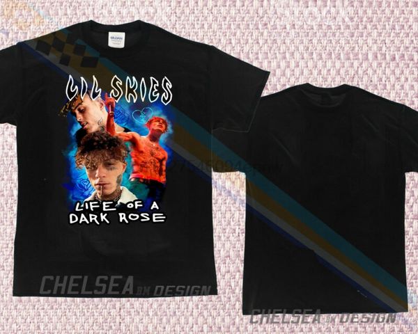 

вдохновленный lil skies жизни dark rose футболка hip hop rap limited tour merch (1) спорт с капюшоном hoodie