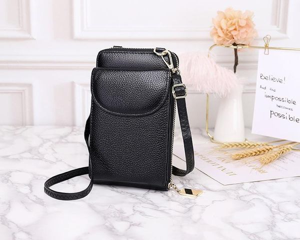 

genuine leather mini crossbody bags for women phone bag for iphone samsung small female shoulder handbags cards holder