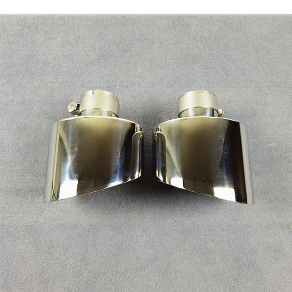 

1 pair car styling muffler tip stainless steel nozzles black silver for a3 change rs3 /a4 change rs4 exhaust pipe