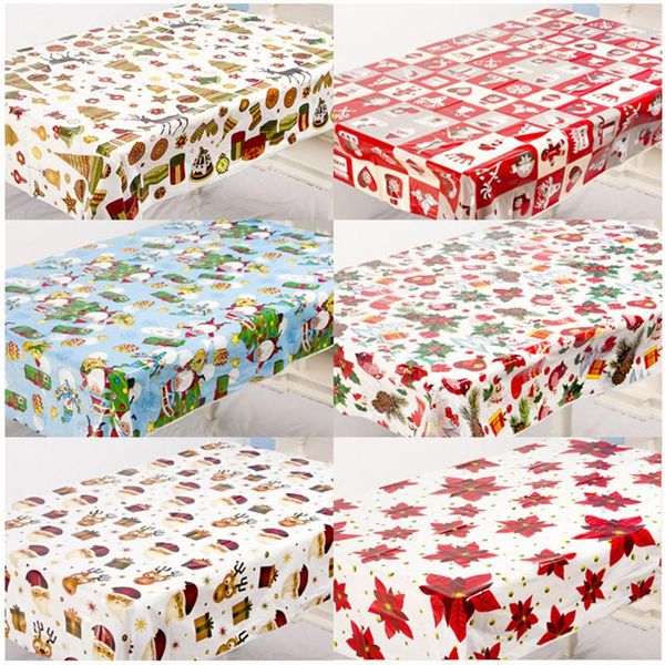 

2021 new year gifts 1pc christmas disposable tablecloth christmas decorations for home ornaments xmas noel navidad decor garland