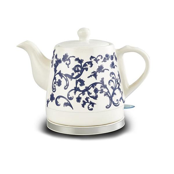

ceramic electric kettle color blue and white porcelain 220v 1200w 1.2l