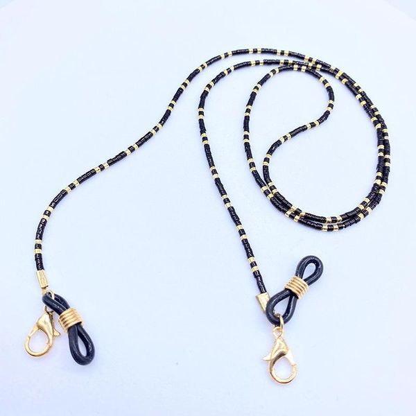 

2020 chic black beads mask lanyard glasses adjustable mask chain holder sunglasses chain necklace jewelry h qyllcs