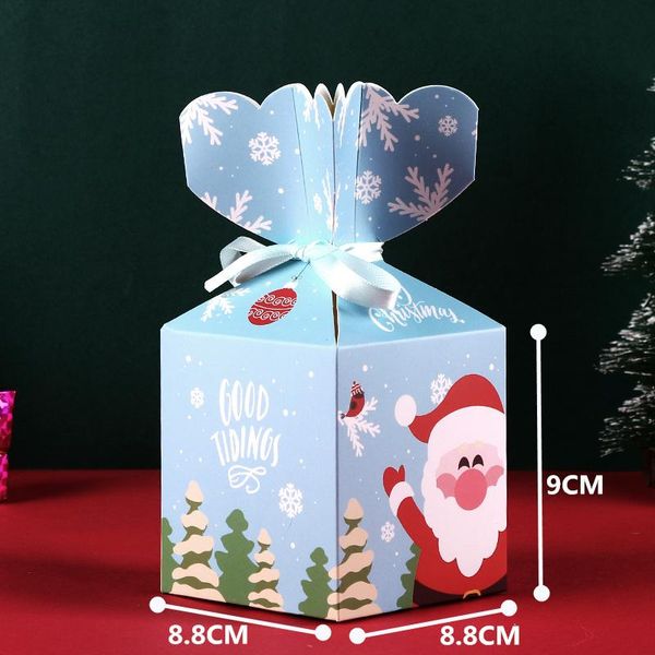 

stobag 30pcs flower shape christmas santas claus candy cake decoration supplies with ribbon packaging paper box gift favor event wmtmot