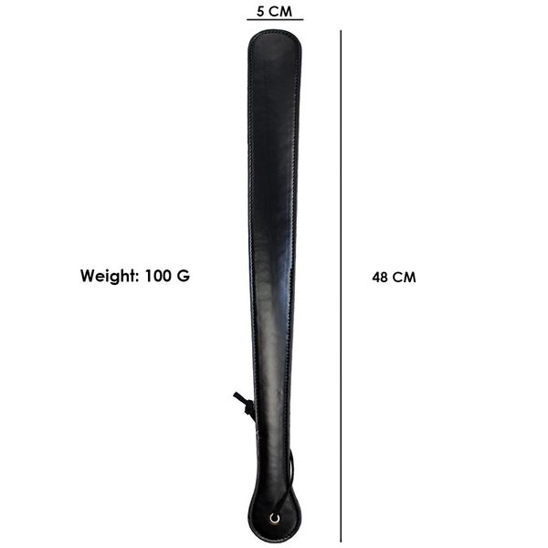 

48cm toy kmoem leather lash whip slap flap slave spanking clap beat on ass paddle game long sm flog fetish pat pu hhuwq