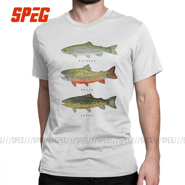 

мужская браун радужная форель триада смешные короткие рукава рыбалка fly рыбалка тройники crew neck printed спорта толстовка с капюшоном тол