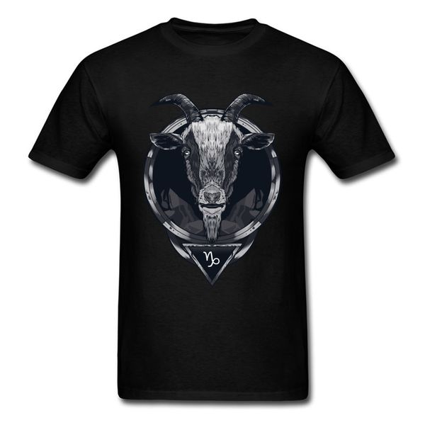 

capricorn men's round collar short sleeve 100% cotton fabric cool s quality gift hoodie designers t shirts sweatshirt